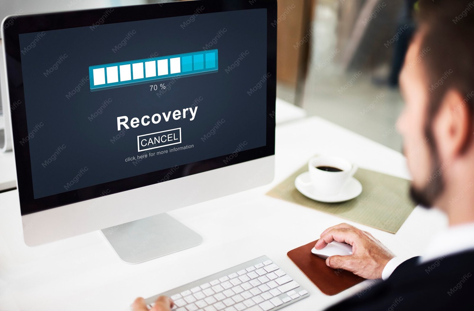 Data storage, backup, restore and recovery security concept