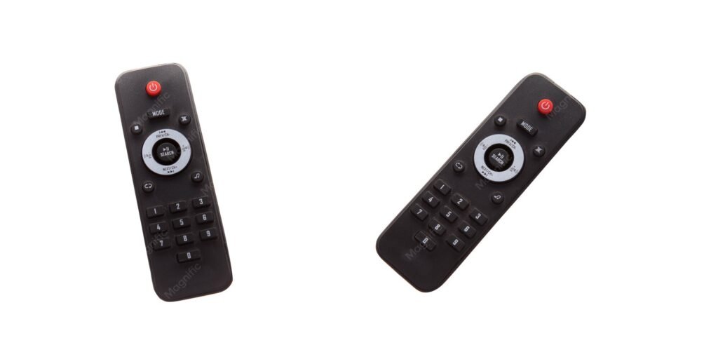 TV remote control isolated on a white background